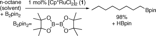 Ruthenium-Catalyzed Regiospecific Borylation of Methyl C-H Bonds