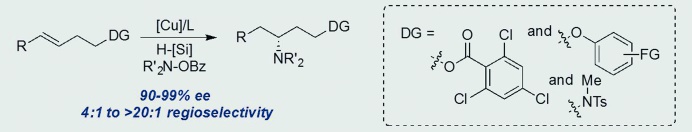Regioselective, Asymmetric Formal Hydroamination of Unactivated Internal Alkenes
