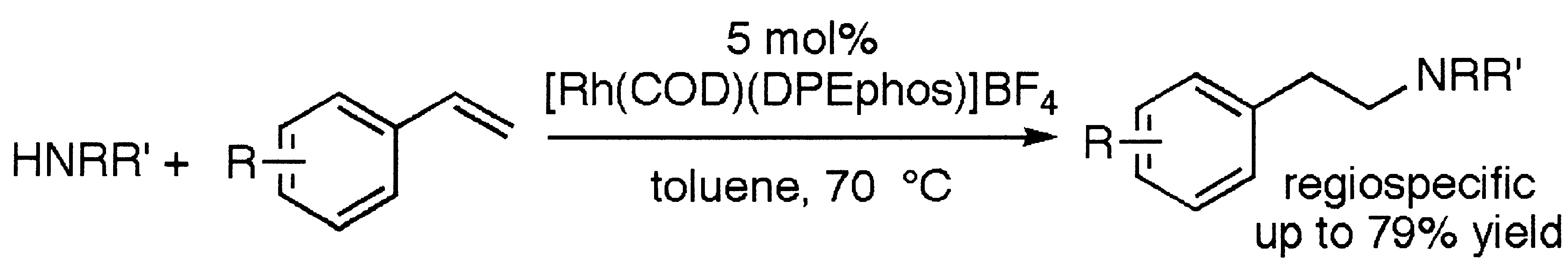 Rhodium-Catalyzed Anti-Markovnikov Hydroamination of Vinylarenes