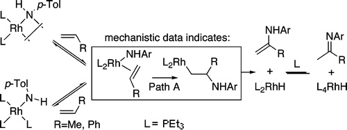 Transfer of Amido Groups from Isolated Rhodium(I) Amides to Alkenes and Vinylarenes
