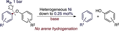 A Heterogeneous Nickel Catalyst for the Hydrogenolysis of Aryl Ethers without Arene Hydrogenation