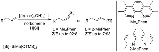 Iridium-Catalyzed, Diastereoselective Dehydrogenative Silylation of Terminal Alkenes with (TMSO)2MeSiH