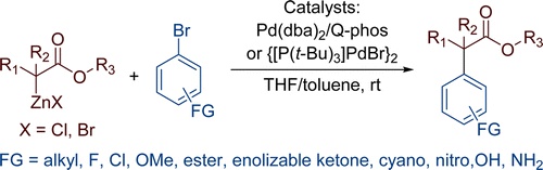Palladium-Catalyzed α-Arylation of Zinc Enolates of Esters: Reaction Conditions and Substrate Scope