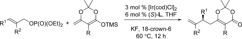 Iridium-​Catalyzed Regio- and Enantioselective Allylic Substitution of Trisubstituted Allylic Electrophiles
