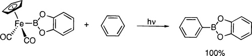 C-H activation and functionalization of unsaturated hydrocarbons by   	transition-metal boryl complexes
